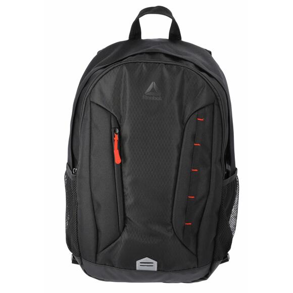 Reebok Leif 18” Laptop Backpack Black 3 Zipper Water Resistant Adjustable Straps - Picture 1 of 16